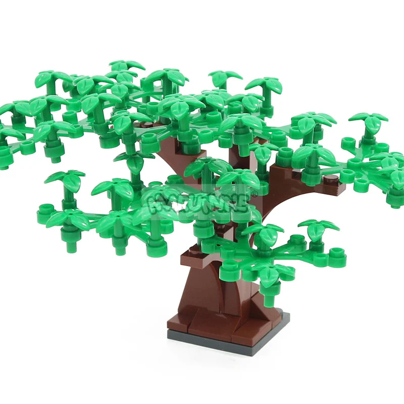 Marumine 80PCS Tree Building Blocks Set MOC City Street View Garden Plant Decoration Scene DIY Construction Bricks Accessories