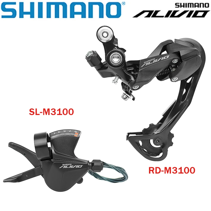 SHIMANO Alivio M3100 M4000 9Speed SL M3100 SHIFT LEVER RD M31009 Speed Groupset For MTB Bicycle Mountain original parts