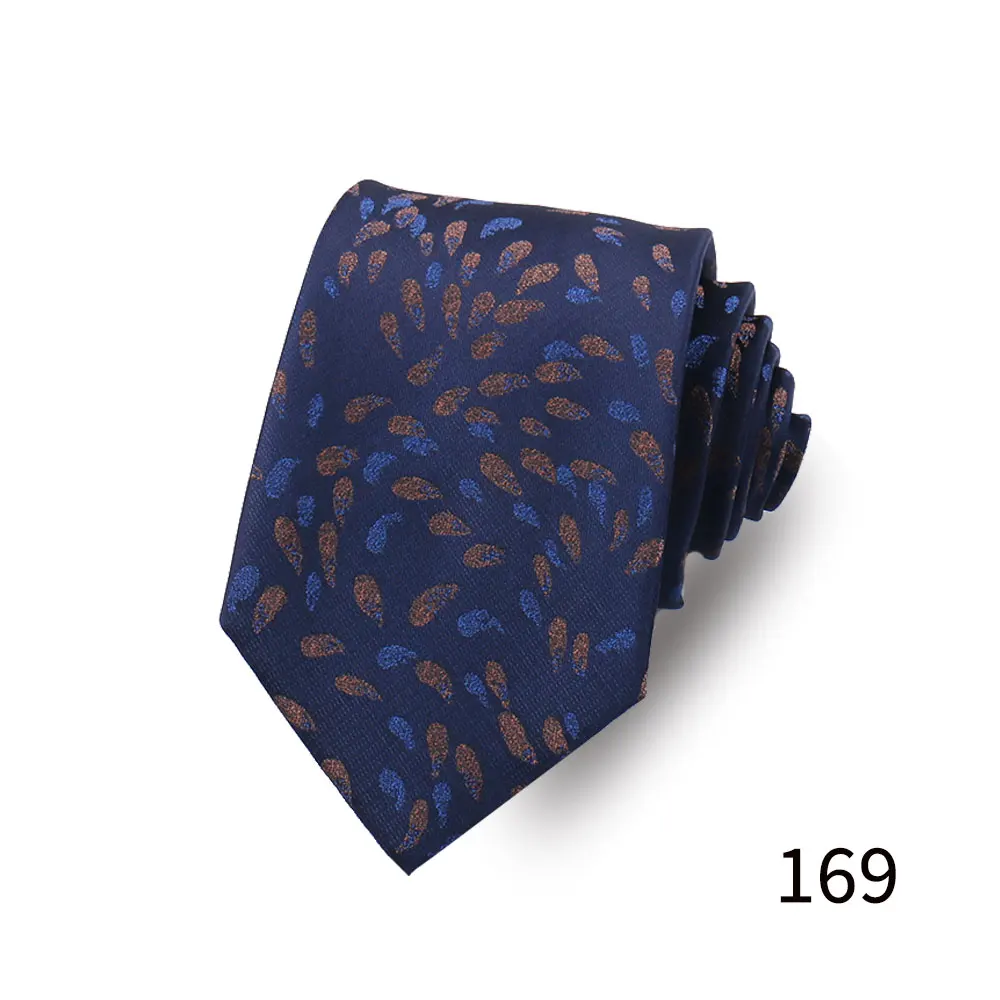 DQT – Cravatta Classica Uomo 9 Cm, Larghezza, Lunghezza 148 Cm, Fantasia Paisley Floreale, Colore Avorio – Per Matrimoni E Occasioni Speciali - 2