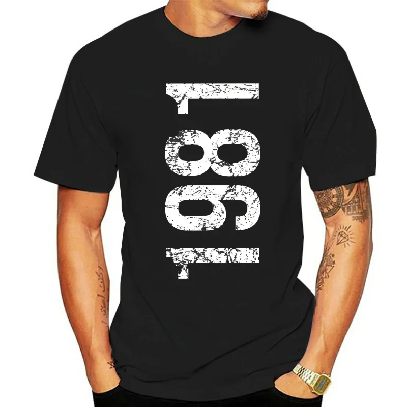 

43th Birthday 43 Years Man Woman Retro Vintage 1981 Gift Tee Tops Round Neck Short-Sleeve Fashion Tshirt Casual Basic T-shirts