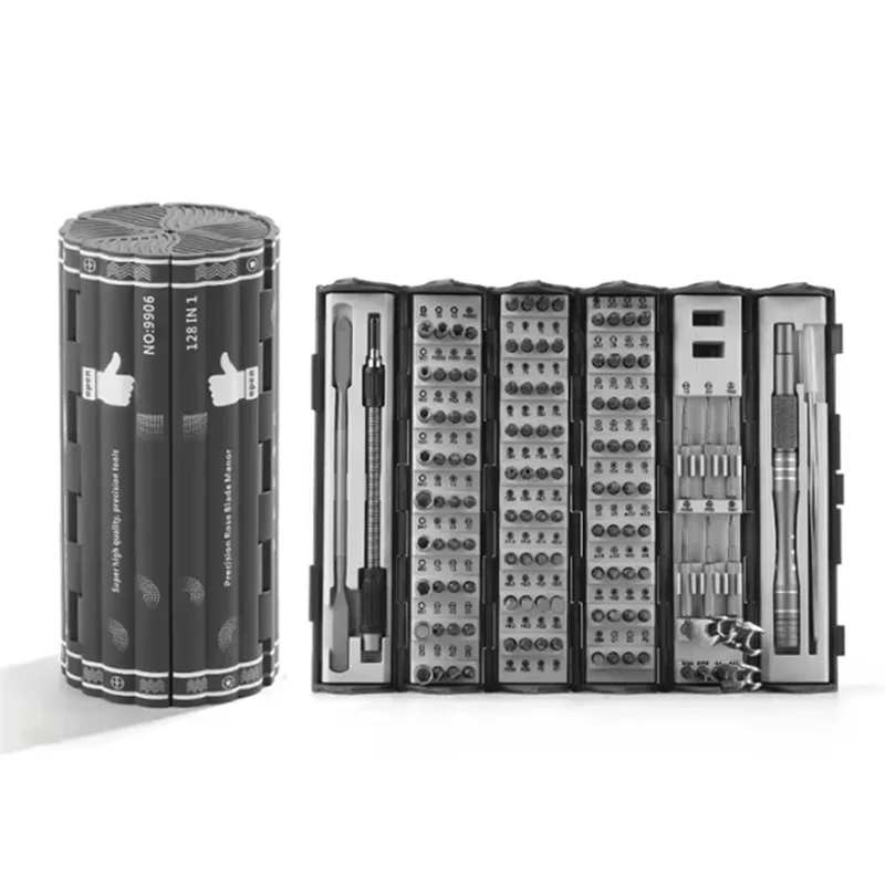

ABZY-128 In1 Precision Screwdriver Set 128 In1 Magnetic Screw Nuts Bits Multi Functional Household Repair Tools Kit Forlaptop Pc