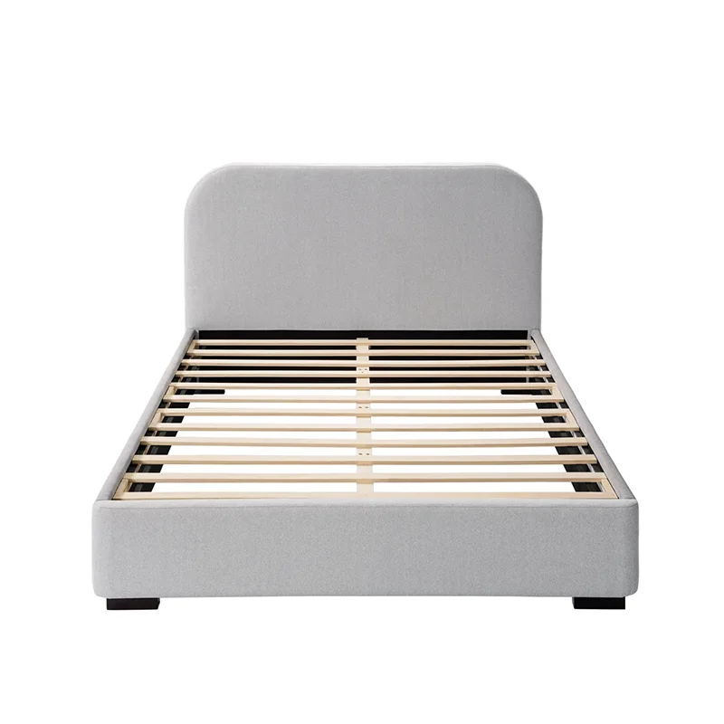 # Customized Minimalist Lazy Upholstered Floor Plain Style Wooden Bed Frame Eco-friendly Durable