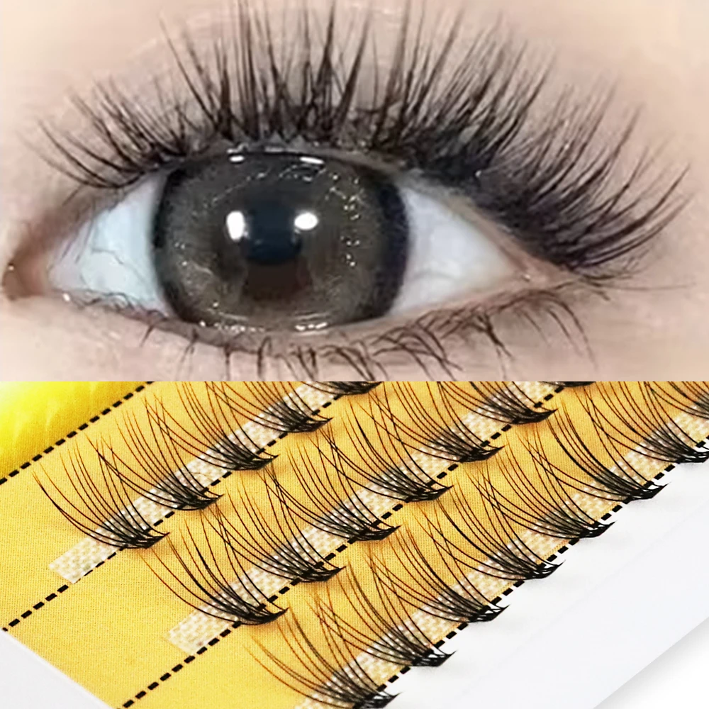10D Faux Mink Eyelash Clusters Russian Volume 3D Individual Lashes Natural Grafting False Eyelashes Wholesale