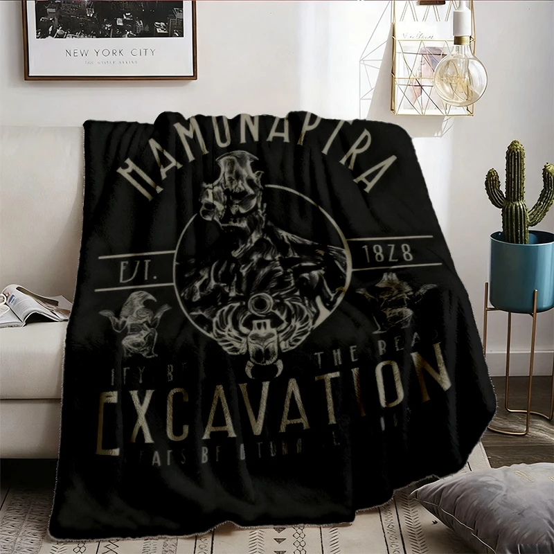 Hamunaptra Excavation Flannel Blanket, The Mummy 90s Movie Merch