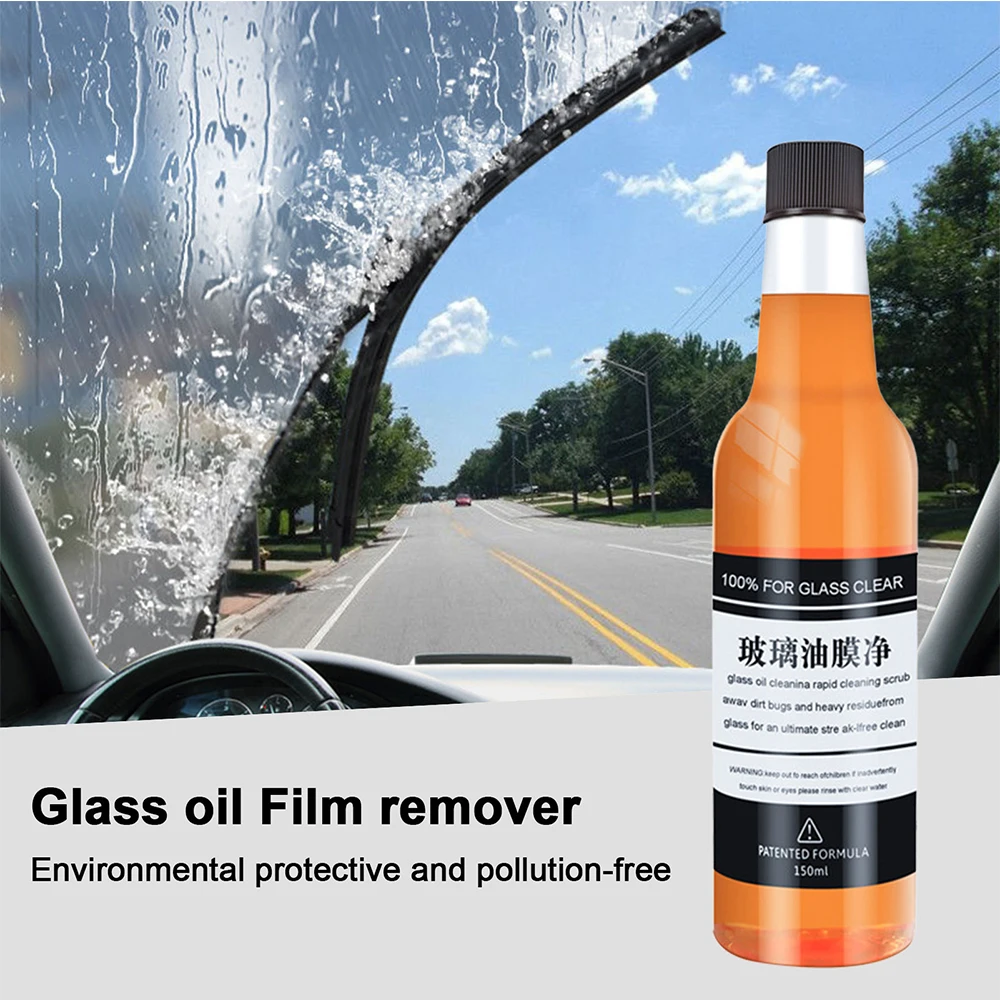 150ML Auto Windshield Liquid Cleaner Car Windscreen Wiper Oil Film Remover Agent Window Glass Oil Film Cleaner Coating Wax Care