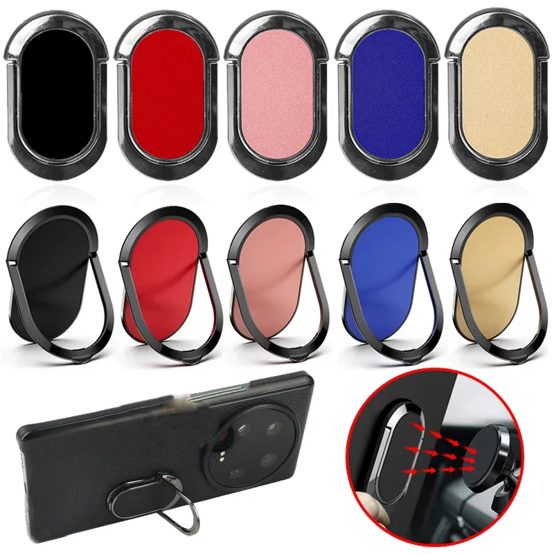 

New Oval Metal Ring Buckle Phone Holder 360 Degree Rotation Finger Ring Magnetic Satnd Car Cellphones Tablet Back Support Frame
