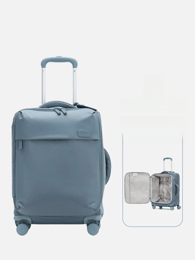

Ultra-Light Large-Capaci 20-Inch Carry-On Suitcase Women's Travel Bag Airway Faion Trend Soft Polyester Nylon Zipper Rollers