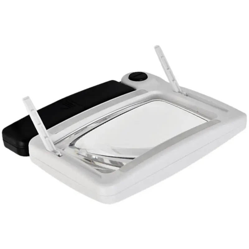 Ergonomische 3,50-fache Handlupe mit LED-Beleuchtung und Acryllinse D2RD