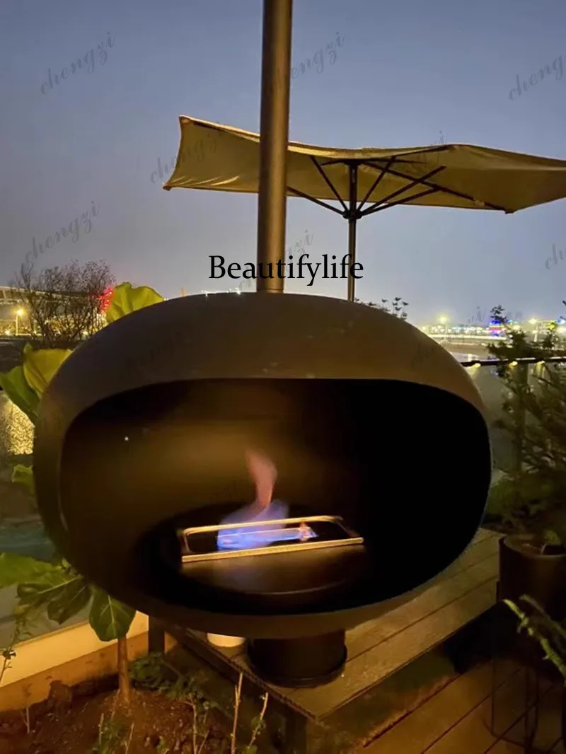 Suspended Heating Decoration Real Fire Fireplace Hanging Indoor Heaters Ceiling Mounted Suspended Bio Alcohol Fireplace
