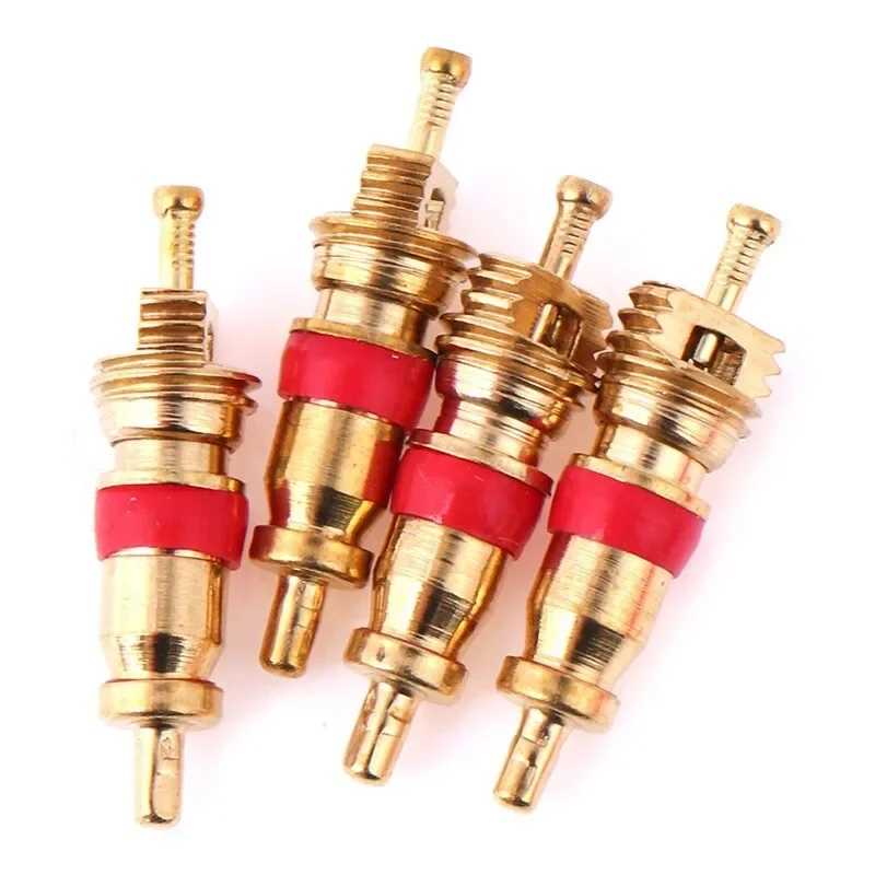 50Pcs Car Valve Core Repair Tool with Brass Replacement Presta Caps Covers Car Bike Bicycle Motorcycle Tire Repair Accessories