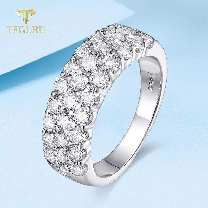 

Женское кольцо Муассанит из серебра 925 пробы, с бриллиантами