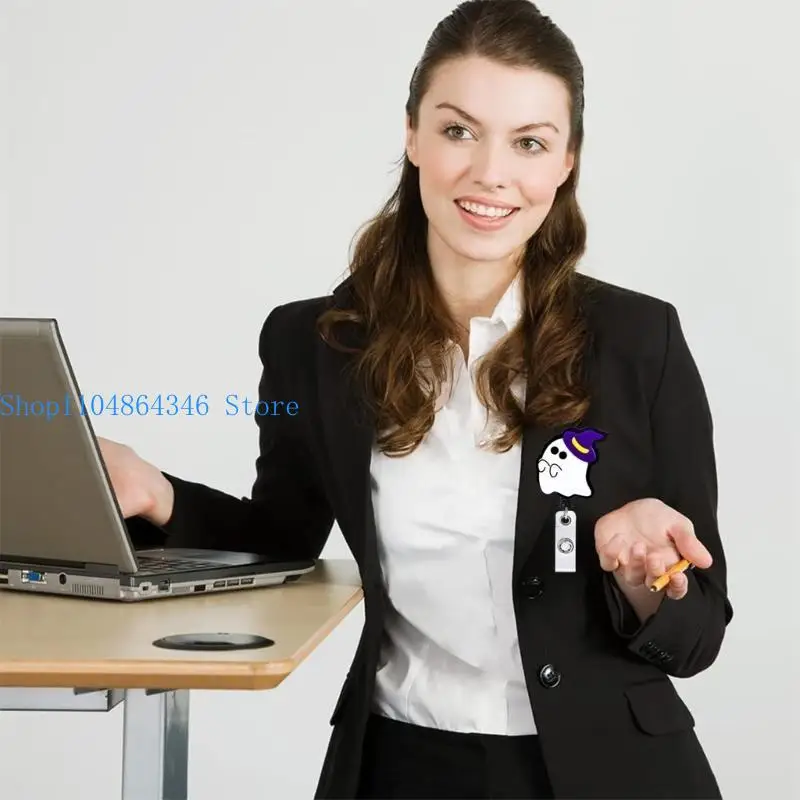 

5ASD Выдвижные значки барабаны для медсестрой врача студентов -держатель с поворотным клипком аллигатора