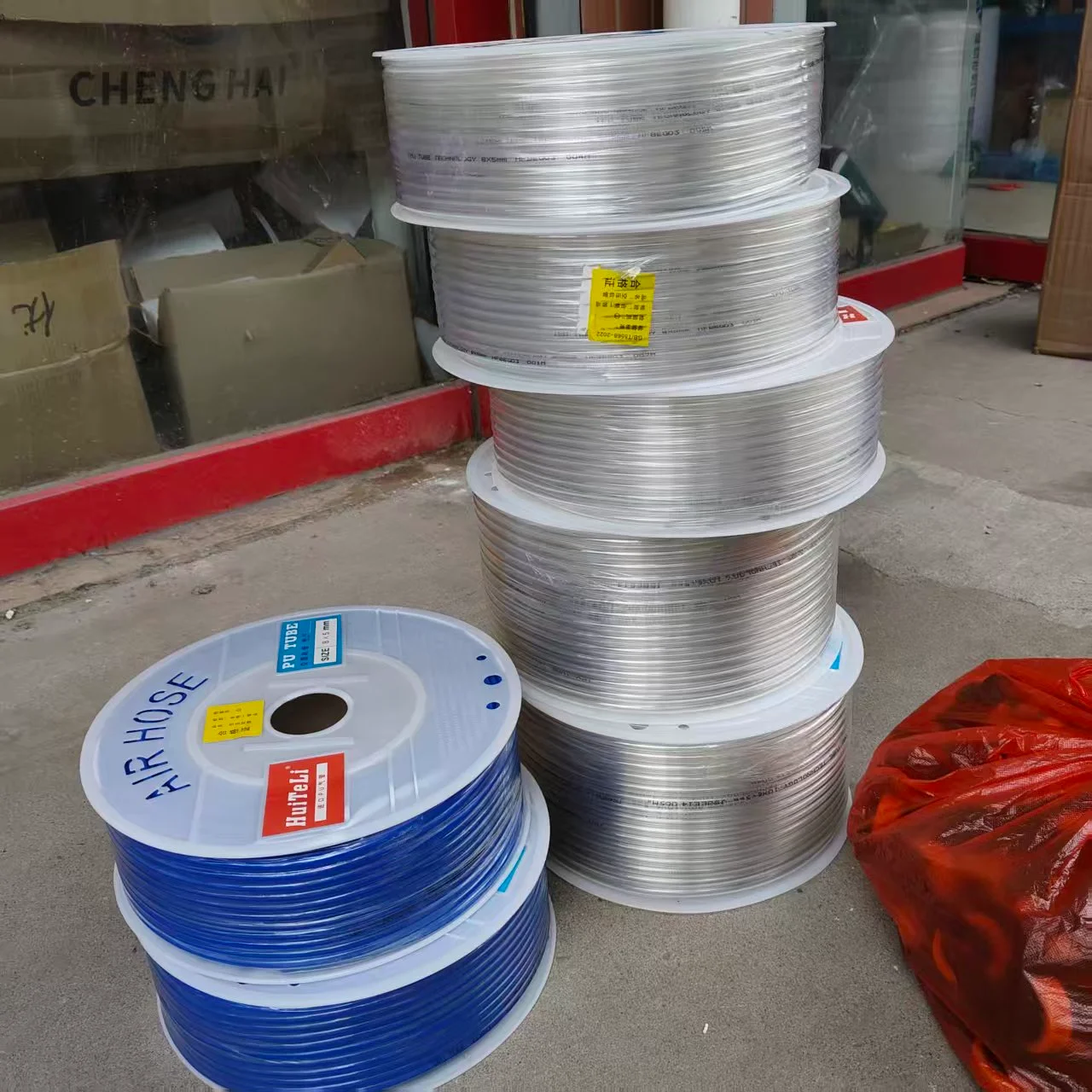 خرطوم هواء PU 8 × 5 مم، أنابيب PE للاستخدام في جميع المواسم، مقاوم للضغط العالي لضاغط الهواء، ومضخة المياه، ونقل الزيت #1