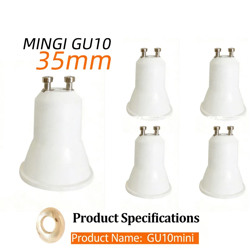 

Миниатюрная светодиодная лампа 3W GU10 SMD 3000/6000K, теплый/холодный свет, замена 35-ваттной лампы, маленькая, 35 мм, 110В/220В, диммируемая [Энергокласс A+]