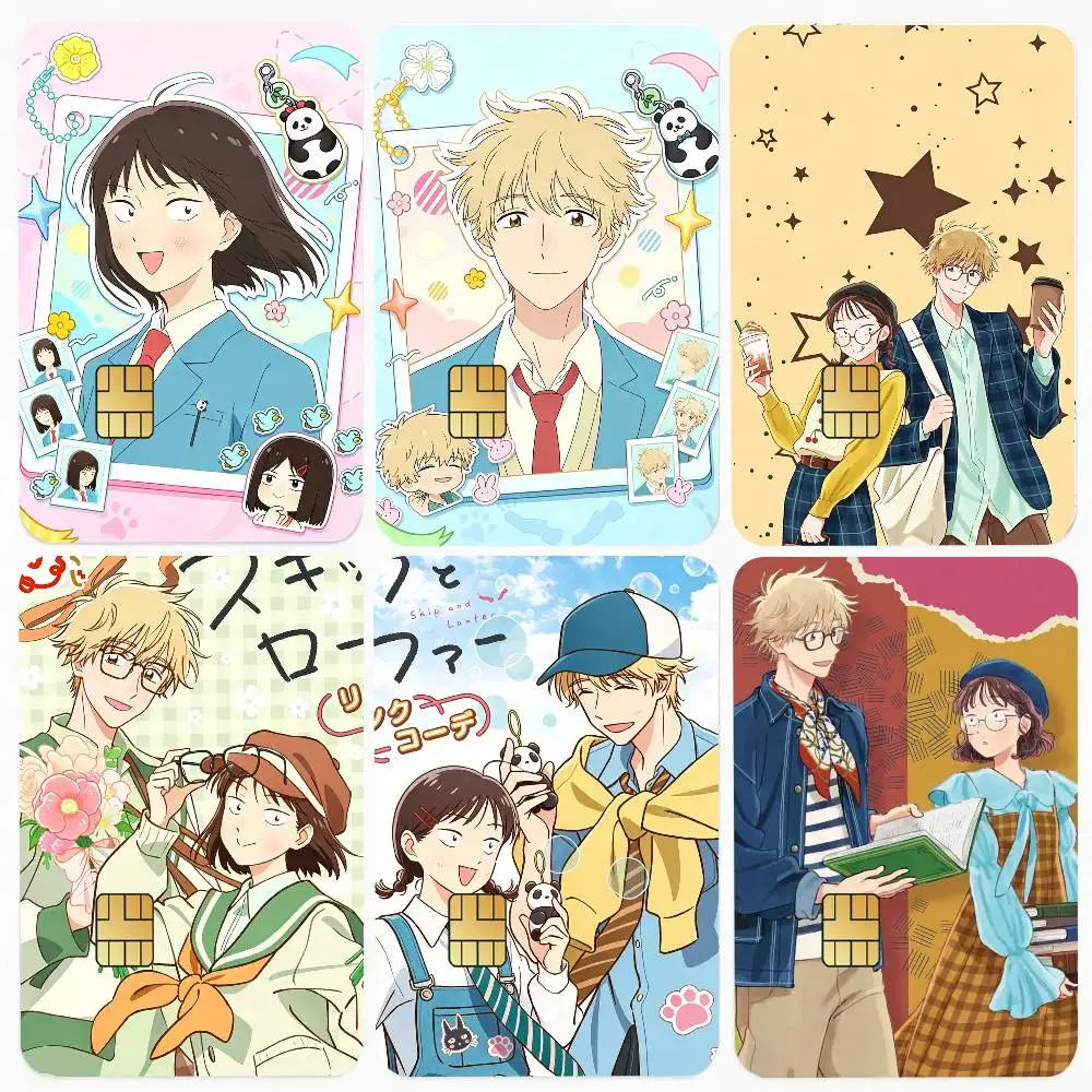 Anime S-Skip and L-Loafer Card Stickers for Bank Access Protective Waterproof Film Cover Sticker Surprise Gift