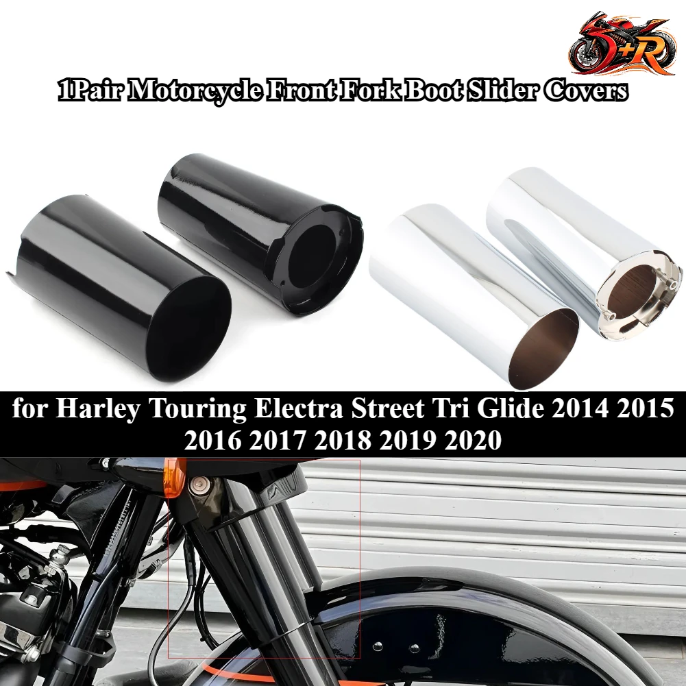 

for Harley Touring Electra Street Tri Glide 2014 2015 2016 2017 2018 2019 2020 1Pair Motorcycle Front Fork Boot Slider Covers