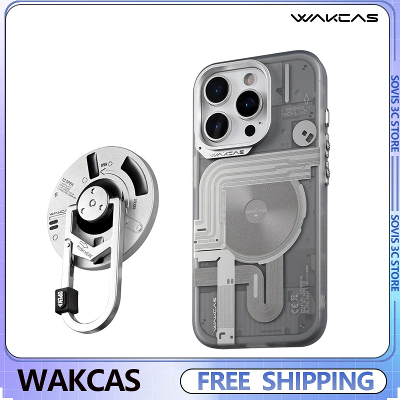 

WAKCAS Frosted Mobile Phone Case Unique For Iphone15/16/17/17pro max Personalized Magnetic Anti-fall Shell Protective Cover Gift