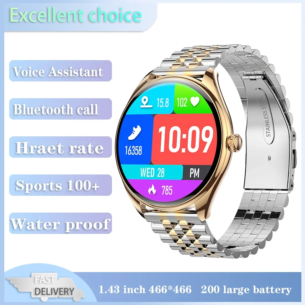 

Xiaomi Mijia Women Watches Bluetooth Call Heart Rate Monitor Fitness Men Watch Voice Assistant Electronics Waterproof Smartwatch