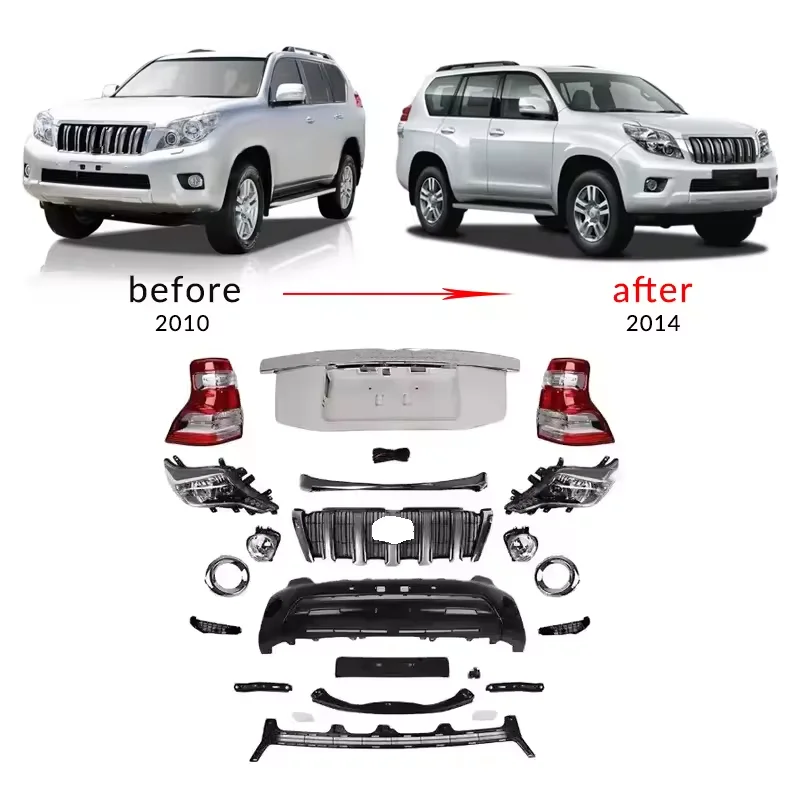 Wholesale Modification Facelift Car Accessories Car body Kits For Prado 2010-2013 Upgrade to 2014