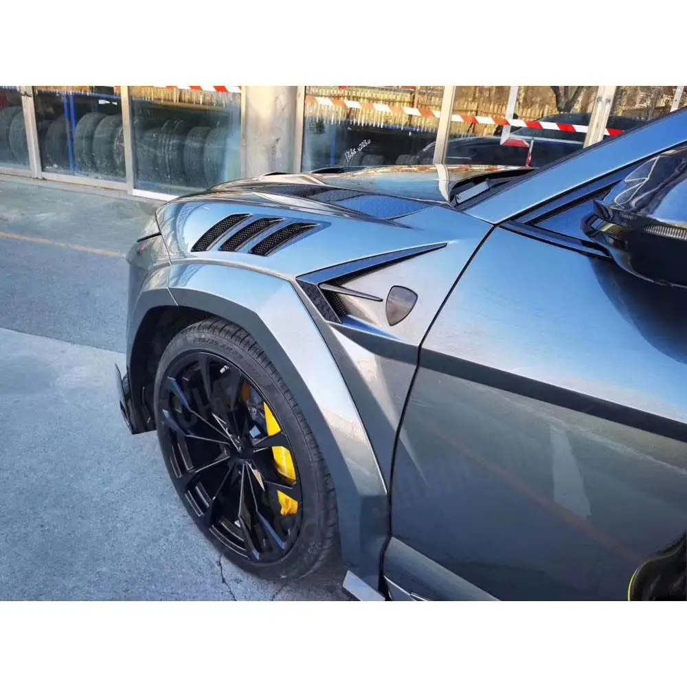 Dry Carbon Fiber Front Bumper Lip Rear Diffuser Side Skirts Fender Trims Protect Engine Hood Case For Lamborghini Urus Body Kit