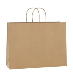 10Pcs Large Kraft Paper Bags with handles 12.6x4.33x9.84inch Paper Gift Bags for Birthday Wedding Party Shopping Retail Bags