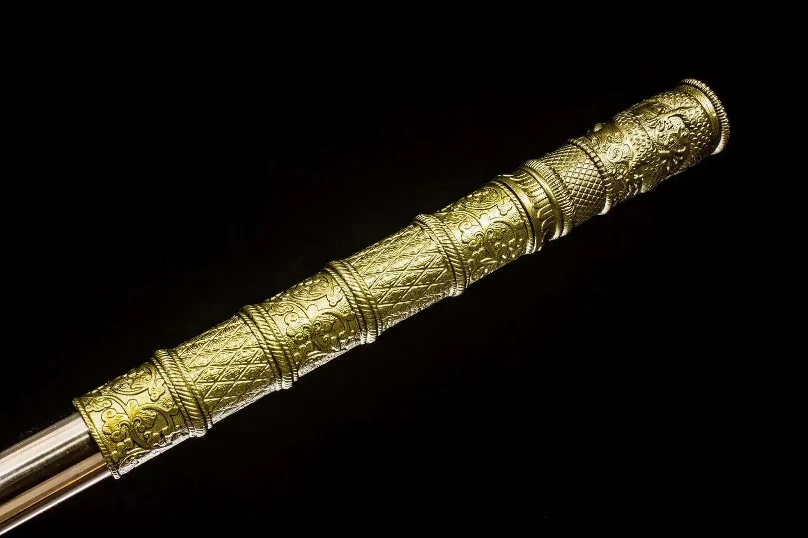 Golden Hoop Stick,Monkey King Weapon,Chinese Traditional Kungfu Battle Sword,Hhigh Chromium Steel,Unhardened