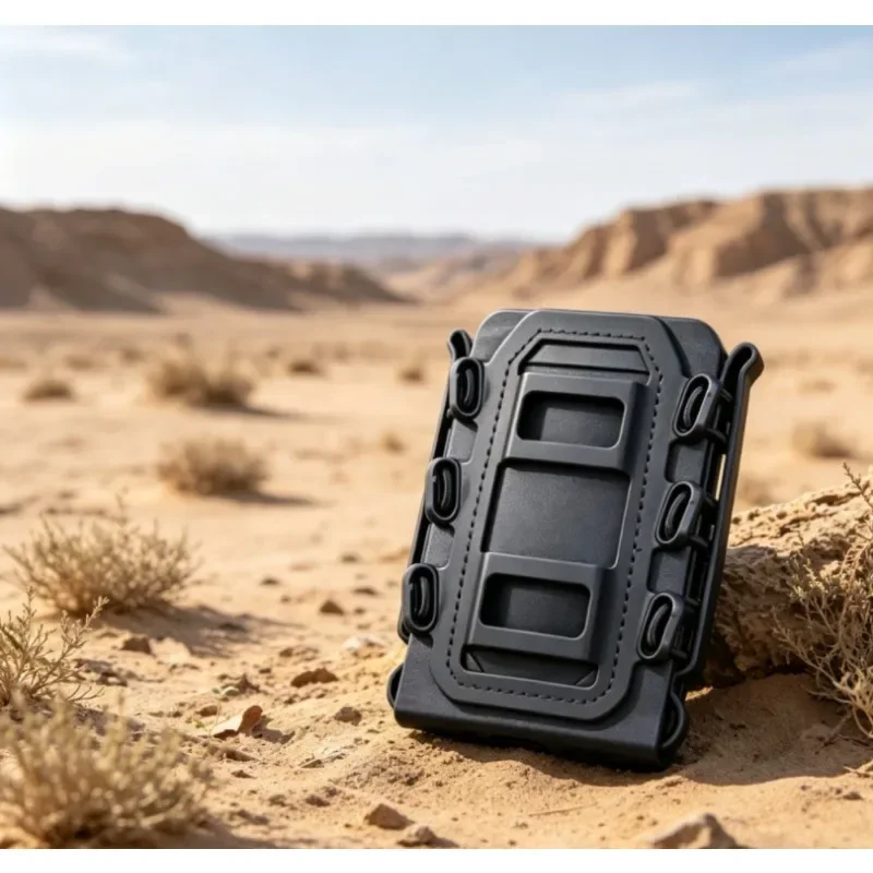 Portable Soft Magazine Pouch, MOLLE System Storage Bag with Buckle, Suitable for 5.56 7.62 Foam Darts Tactical Toy Parts