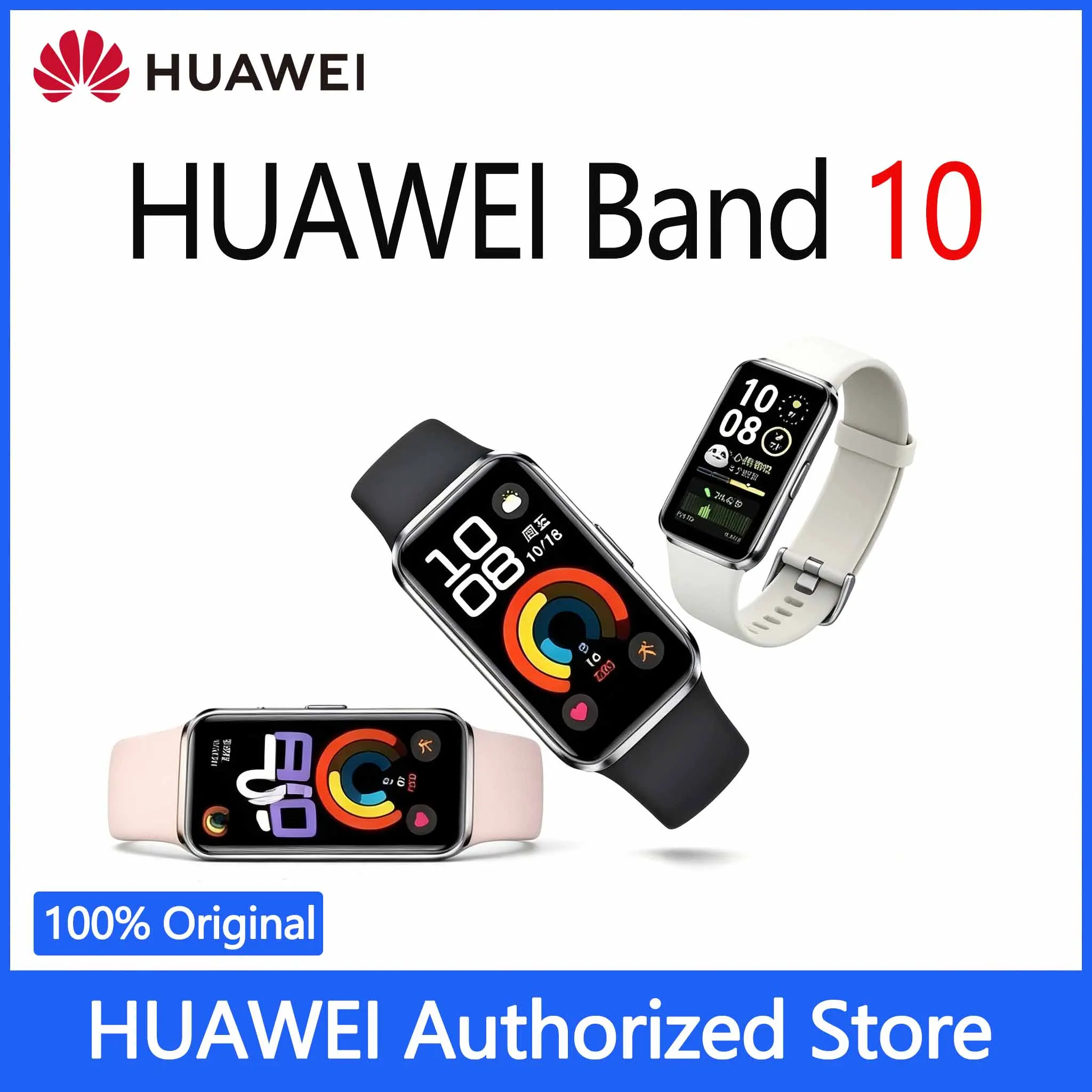 

Оригинальный смарт-браслет Huawei Band 10 с AMOLED-дисплеем 1,47 дюйма, водонепроницаемостью 5ATM, мониторингом сердечного ритма и сна, спортивный браслет