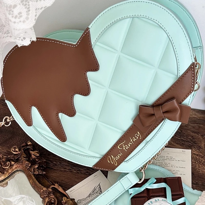 

Sweet Heart Transparent Shoulder Bags Kawaii Cute Bow Lolita Girls Ita Bag Luxury Design Y2k Aesthetic Fashion Women's Handbags