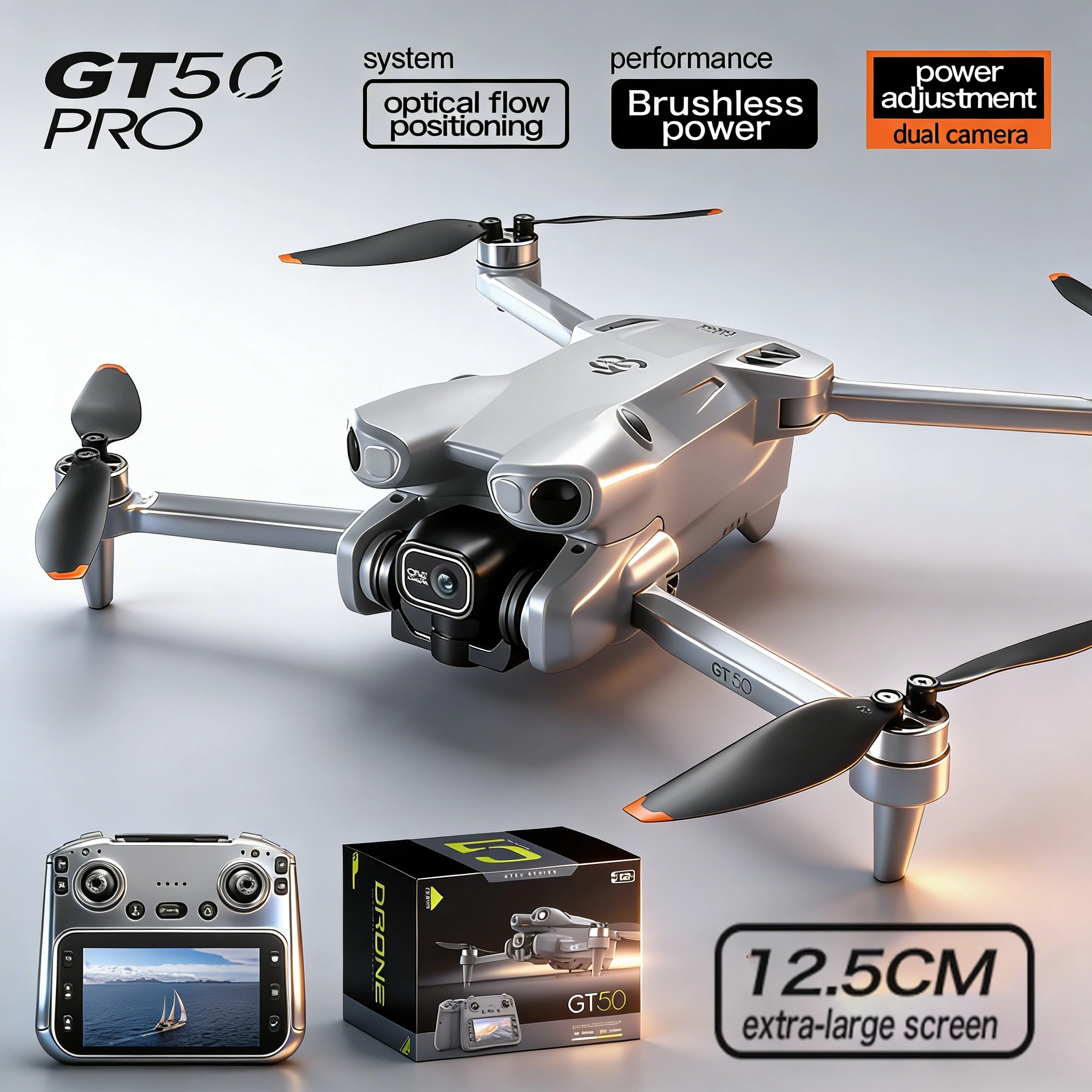 

Новый хит продаж: Дрон GT50 с 4,3-дюймовым экраном, пультом управления, 8K HD камерой, легкий, складной, GPS-квадрокоптер для начинающих, подарок для взрослых