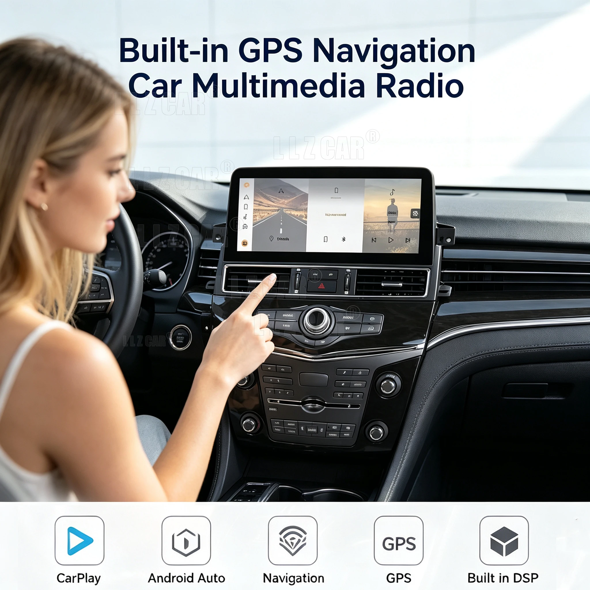 Android 14 Car Stereo For Nissan Armada Patrol Y62 QX80 QX56 2010-2022 Wireless Carplay GPS Navigation Head Unit