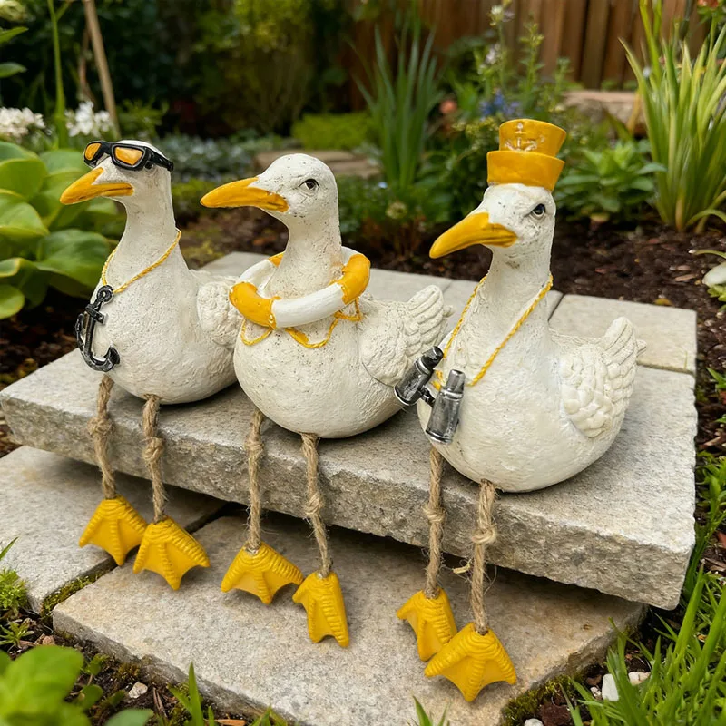 

Resin Lounge Chairs Duck Bear Sculpture Ornaments Outdoor Courtyard Balcony Micro-landscape Statues Crafts Garden Decoration