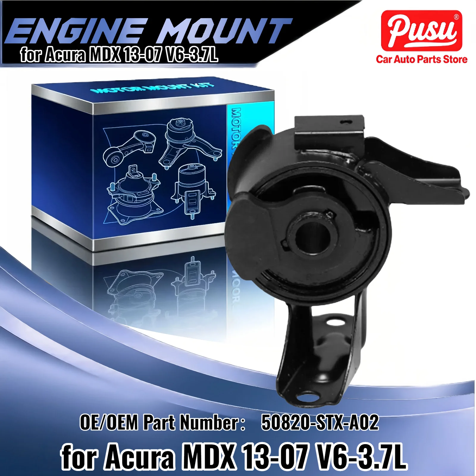

A65016 Right Engine Motor Mount (1PC) for Acura MDX 2007-2013 V6-3.7L | Interchange: 10044, EM-5992, 50820-STX-A02
