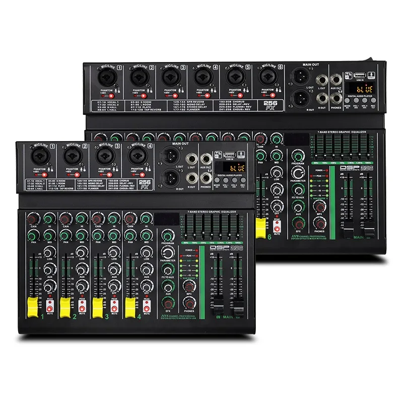 Table de mixage FT4 sans fil, 4 canaux, 6 canaux, Bluetooth, effet 256DSP, alimentation 48V, performance sur scène, performance du Népal