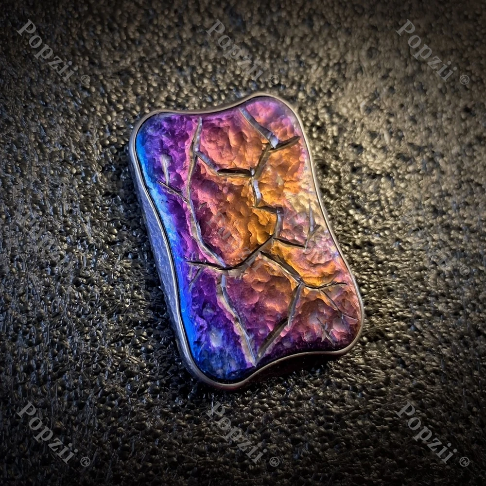 Peacock Unlimited Pushing Titanium Alloy DIY Coating Shell Only Patch Stress Relief Toy Fingertip Tricks EDC Flips Fidgeting Toy