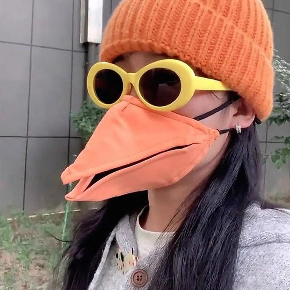 Novelty Movable Animal Mask Breathable Comfortable Bird Beak Face Cover 3D Bird Beak Mask Festive Dress Up