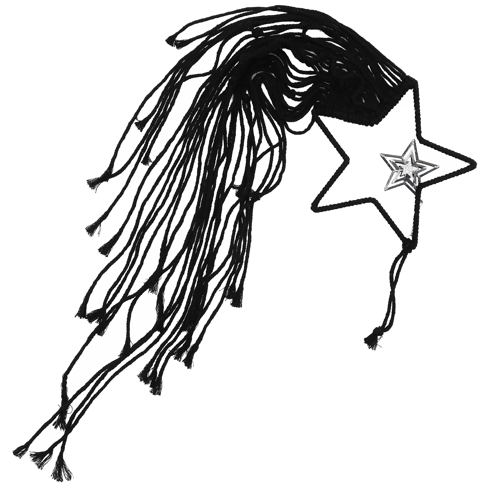 Atrapasueños tejido de algodón macramé, adorno de pared, adorno colgante decorativo negro para habitación, atrapasueños tejido