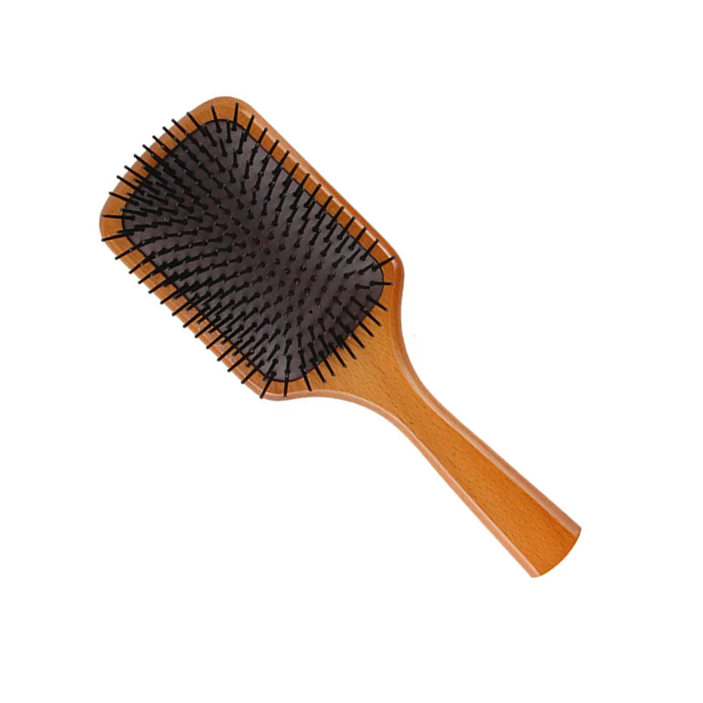 

Wooden Hairbrush Nylon Pins Scalp Massager Comb Hairdressing Travel Design Practical Gift Female Paddle Brush Hair