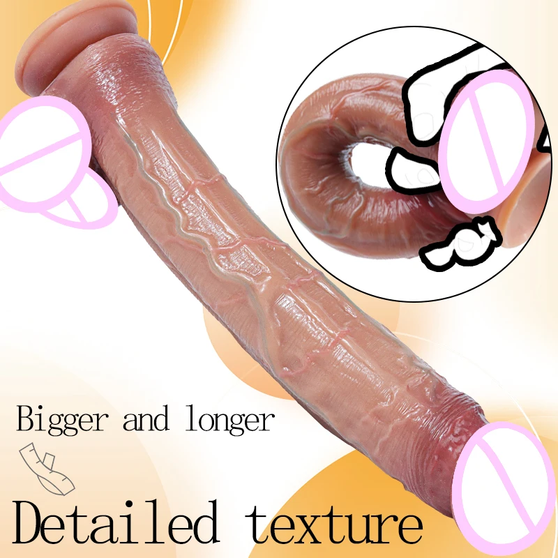 Realistic Dildo Skin-Friendly Huge Flesh Vagina Anal Butt Plug Liquid Silicone Penis Suction Cup For Woman Sex Toy Adult Product