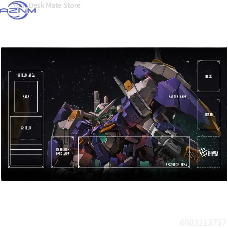 Purple Orange Heavy Mecha TCG Playmat, Sci-Fi Armored Robot Non-Slip Rubber Card Game Table Mat
