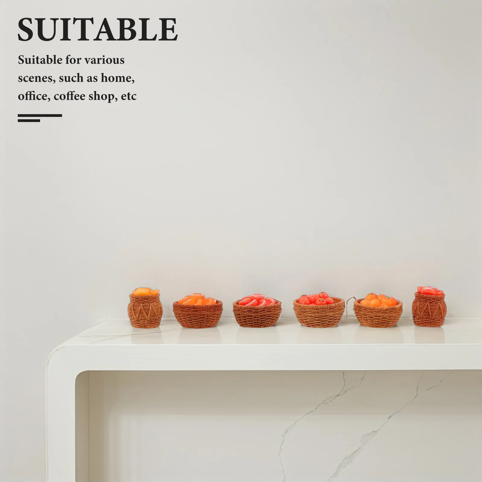 6 قطعة البرسيمون المصغر والفواكه المجففة محاكاة الغذاء الدعائم دمية واقعية التظاهر اللعب اكسسوارات المطبخ مايكرو #2