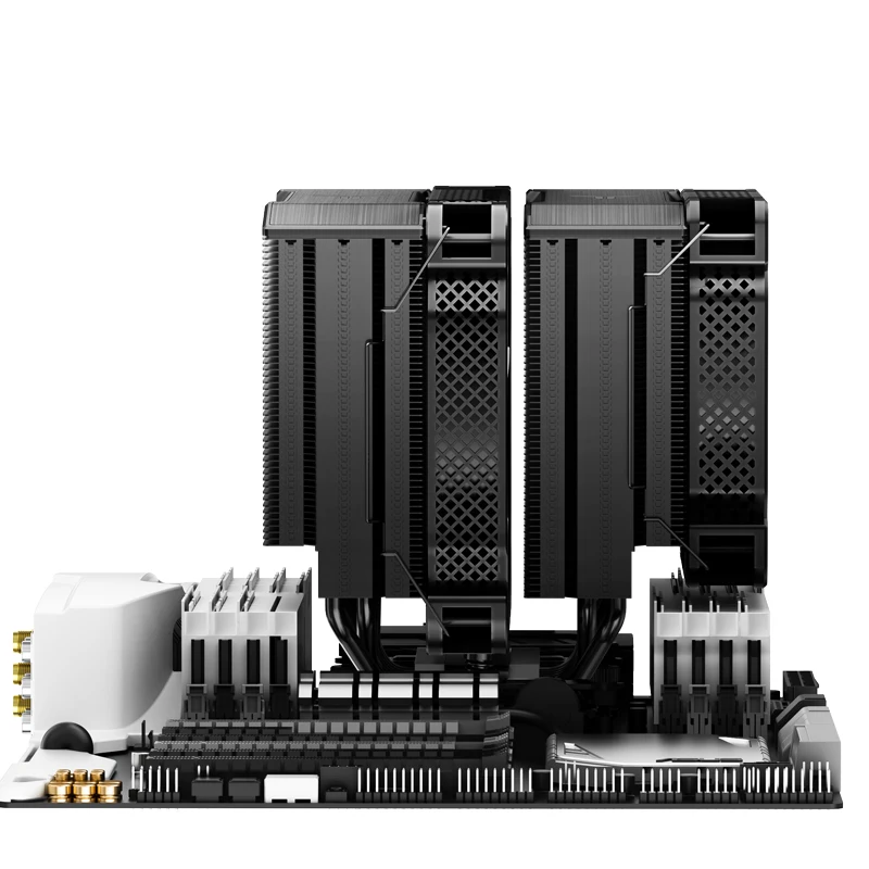 JONSBO-HX7280 Radiador refrigerado a ar para PC desktop, Heatpipe duplo, ventilador silencioso, refrigerador de CPU para LGA115x, 1700, 1200, 2011, 2014, AM4, 14cm, 7 Heatpipe