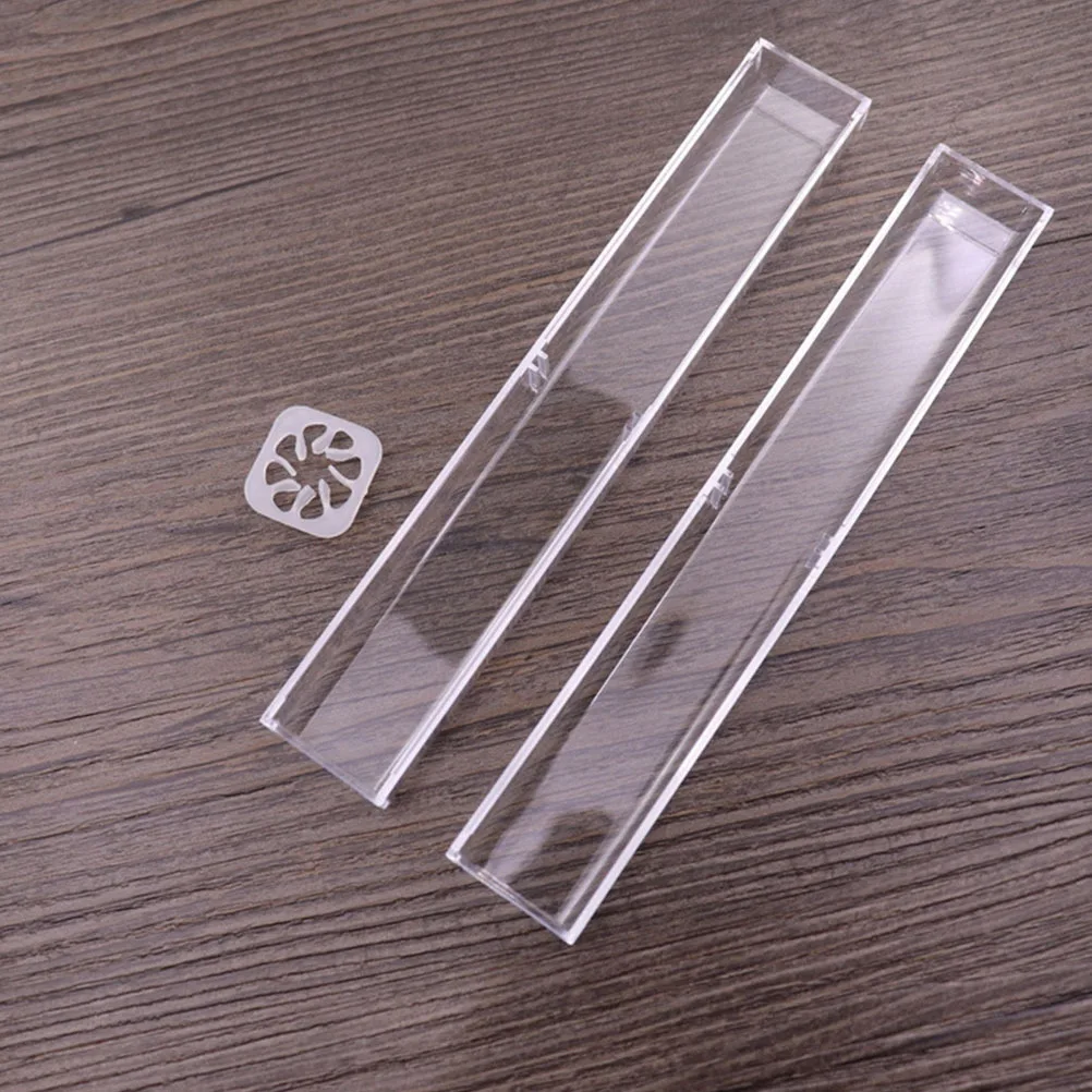 

20Pcs Crystal Pen Gift Box Transparent Plastic Single Pen Case Holder Storage Tube Display Box for Office School Business