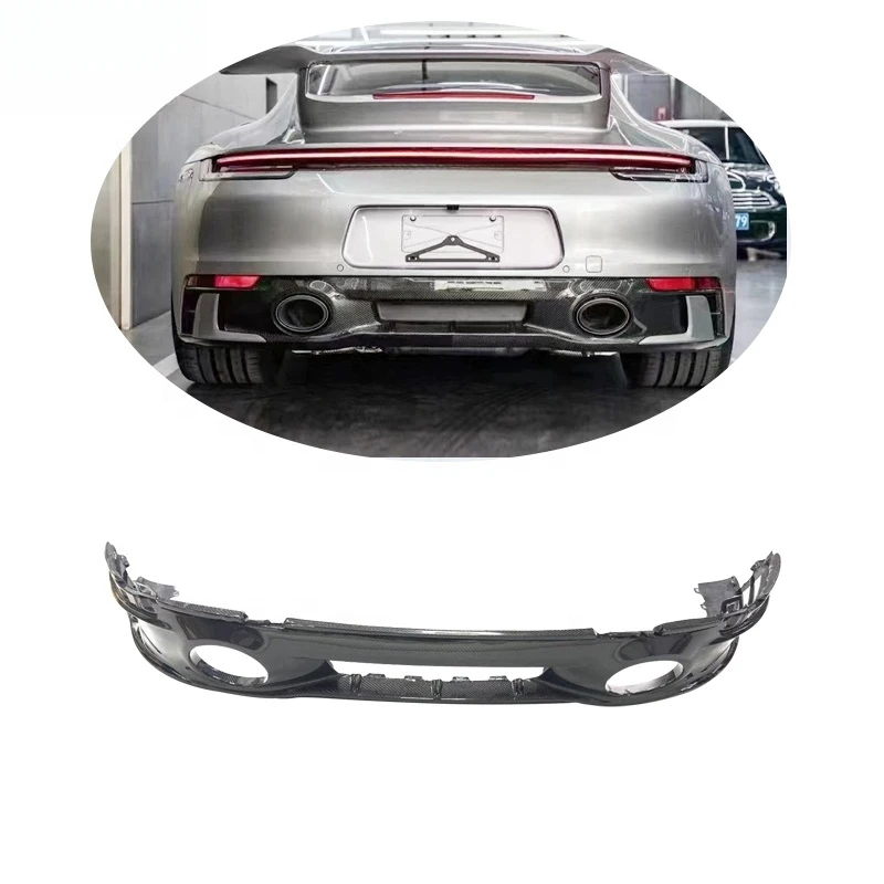 

Dry Carbon Fiber SD Style Rear Bumper for 992 Rear Bumper Sp Lip Diffuser Cover Trim Body Kit