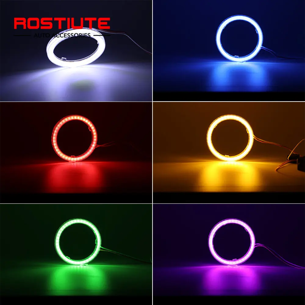 2PC 12-24V COB Led Halo Ring Angel Eyes for Car Motorcycle Circular Led Light Ring 70mm 80mm 90mm Daytime Running Headlight Buld