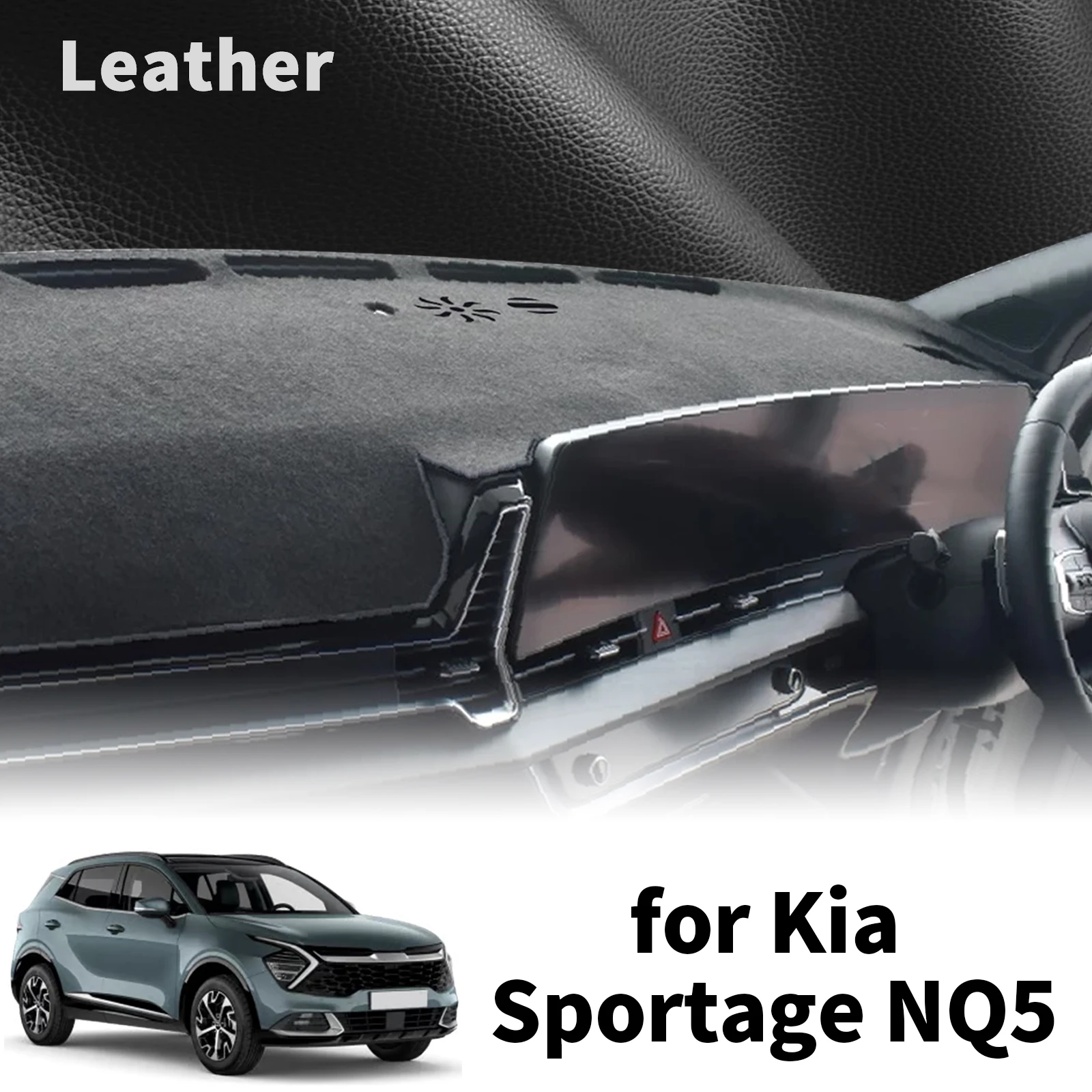 

for Kia Sportage NQ5 (Not fit for With HUD) High Quality Dashboard Cover Dashmat Sunshade Anti‑UV Protector Dash Mat Pad
