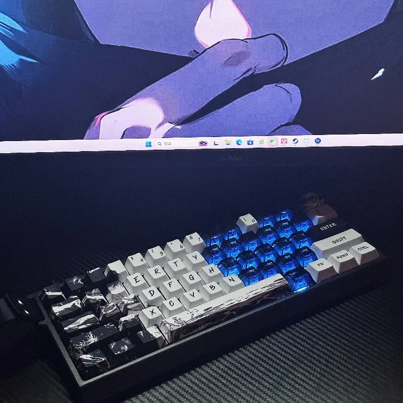 Ronin Samurai Themed Anime Keycaps Mechanical Keyboard PBT Customized Cute Keycap PC Gaming Keyboard Accessorie Collectible Gift