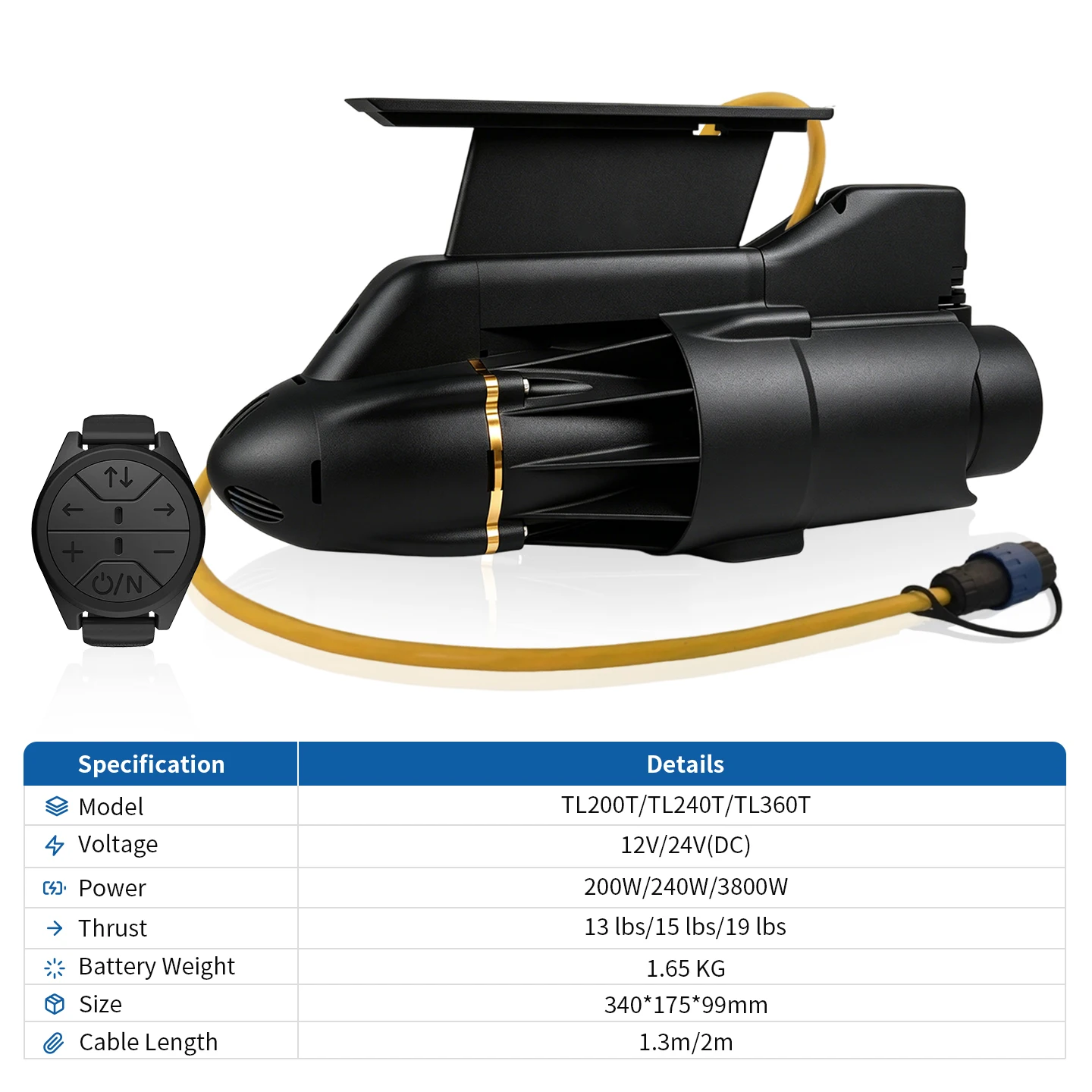 Electric Fin Remote Control Direction Control Underwater Motor Paddle Board Motor Kayak Motor Jet Thruster