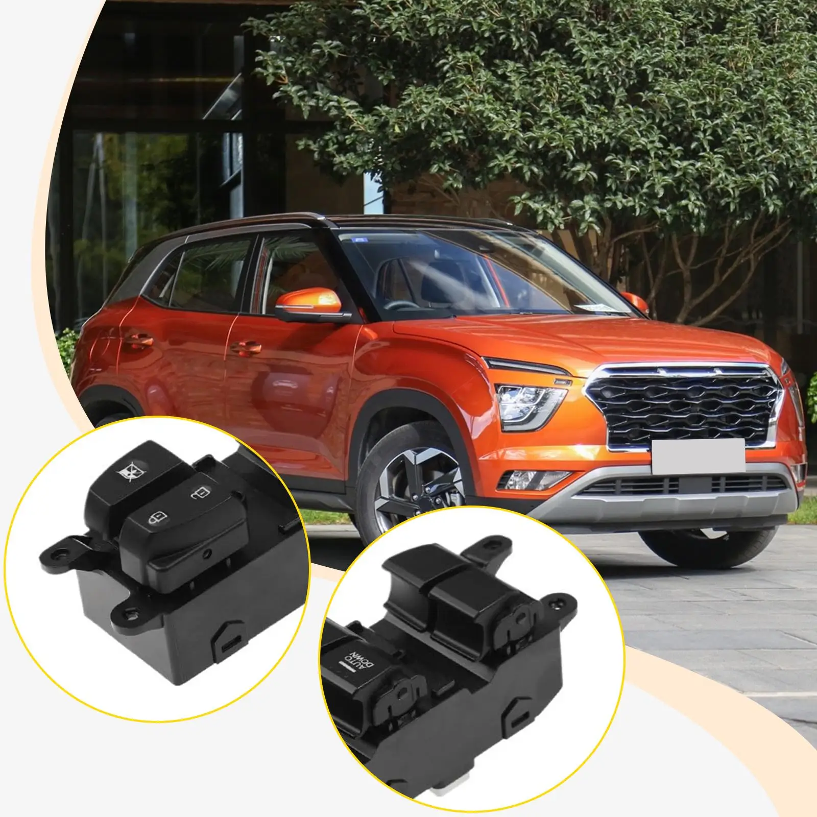 O interruptor da janela elétrica 93570-c9200 substitui as peças facilmente instalam, lado resistente preto do motorista da substituição do acessório