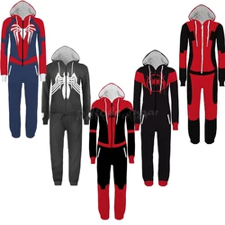 Spiderman Deadpool Jumpsuits Pajamas Cosplay Costumes Men Women Halloween Christmas Party Cartoon Sleepwear C68M153